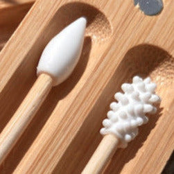 5 ou 10 coton-tiges réutilisables en bambou tête de poupée – La Maison du  Bambou