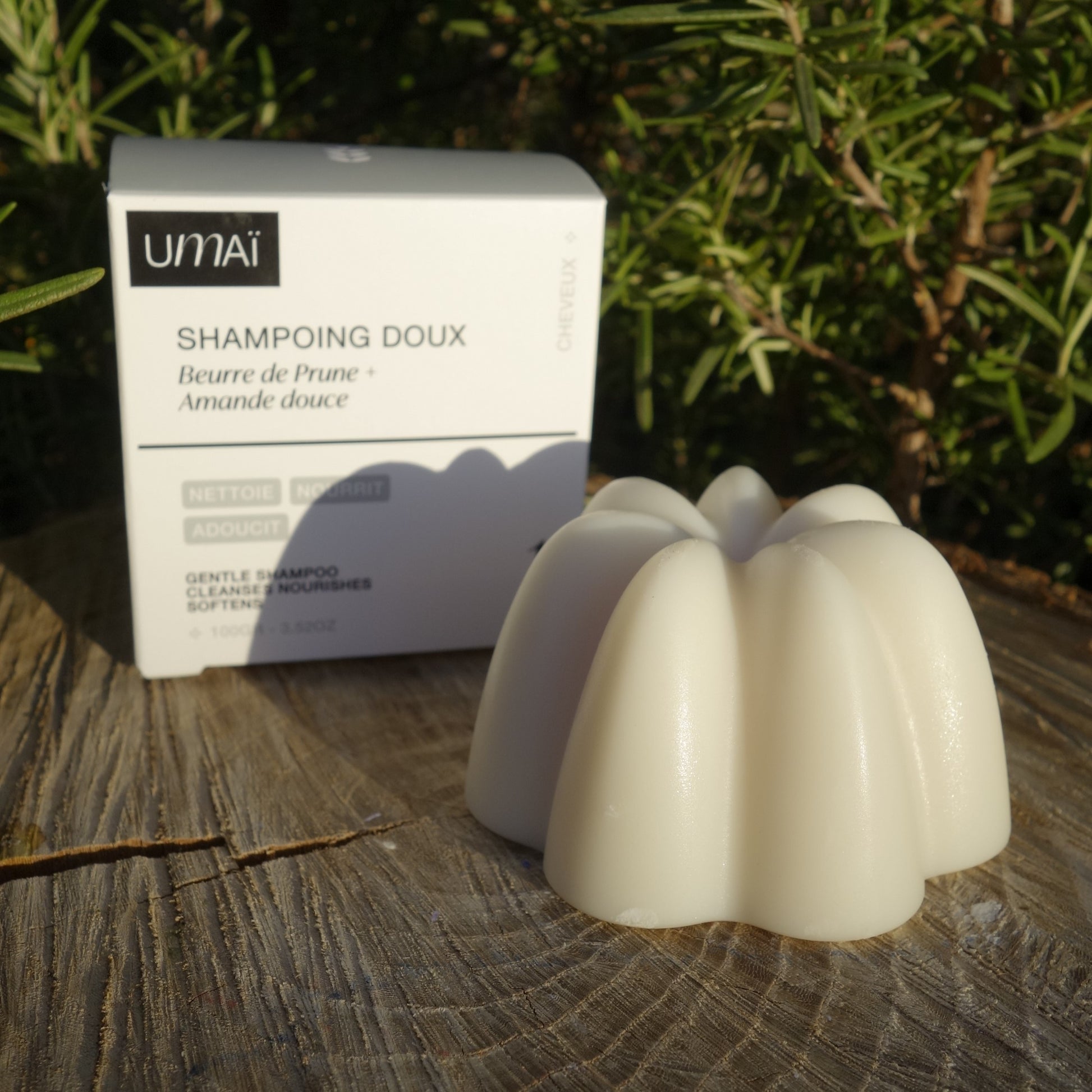 shampoing umai doux et packaging